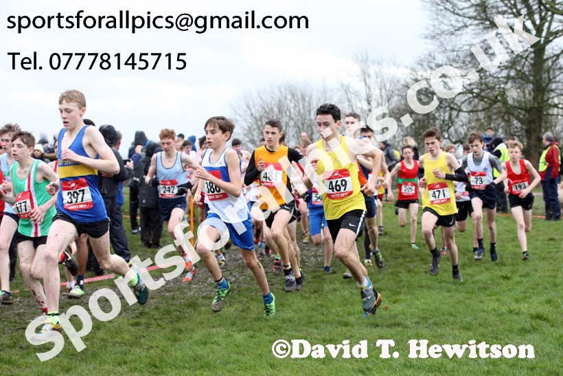 Junior boys 2019 New Balance English Schools Cross Country Champs, Temple Newsam, Leeds. Photo:  David T. Hewitson/Sports for All Pics